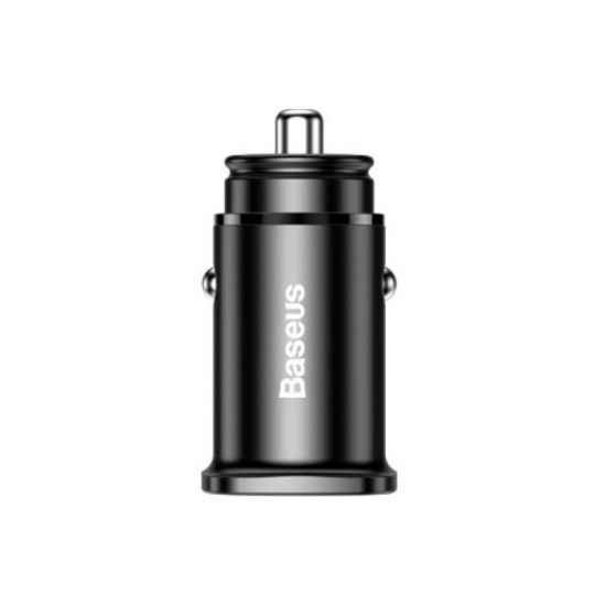 Автомобильная зарядка Baseus Square metal A+C 30W PPS Car Charger(PD3.0、QC4.0+SCP、AFC) Черный